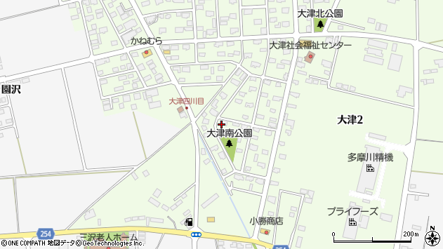 〒033-0134 青森県三沢市大津の地図