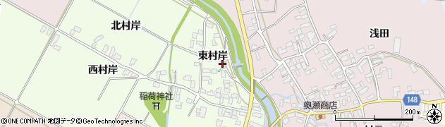 青森県黒石市飛内（東村岸）周辺の地図