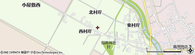 青森県黒石市飛内（北村岸）周辺の地図