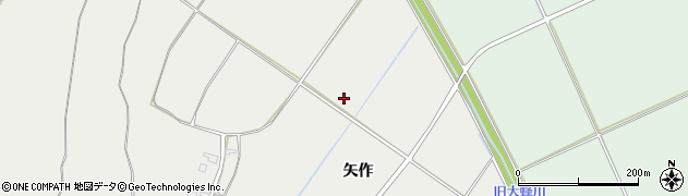 青森県弘前市糠坪矢作周辺の地図