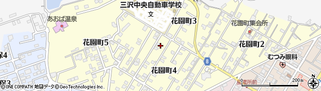 青森県三沢市花園町周辺の地図