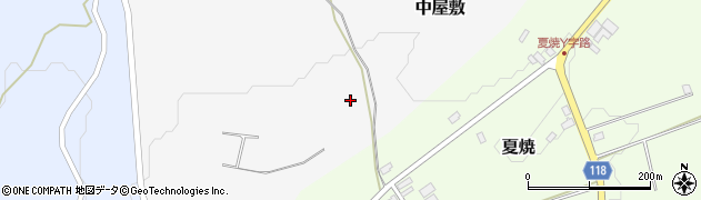 青森県七戸町（上北郡）中屋敷周辺の地図