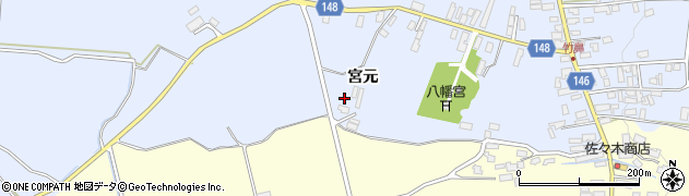 青森県黒石市竹鼻宮元42周辺の地図