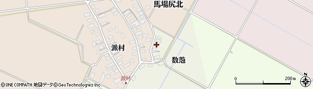 青森県黒石市東馬場尻（数萢）周辺の地図