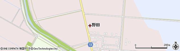 青森県黒石市二双子（野田）周辺の地図