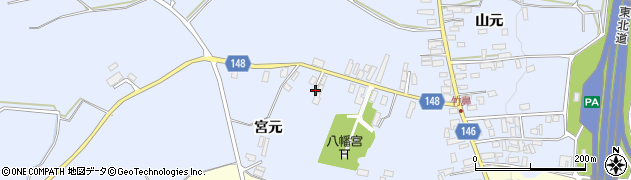 青森県黒石市竹鼻宮元8周辺の地図