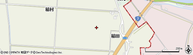 青森県南津軽郡藤崎町水木稲田周辺の地図