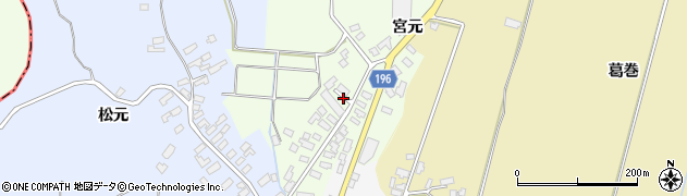 青森県南津軽郡藤崎町西中野目宮本周辺の地図