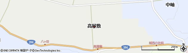 青森県七戸町（上北郡）高屋敷周辺の地図