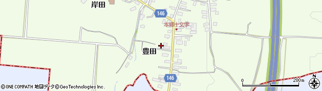 青森県青森市浪岡大字本郷（豊田）周辺の地図