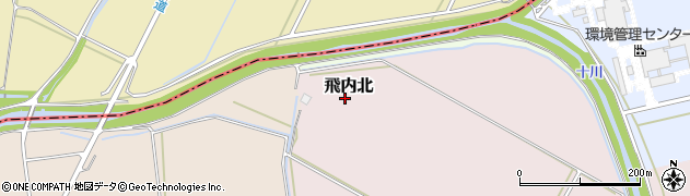 青森県黒石市飛内北周辺の地図