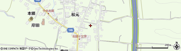 青森県青森市浪岡大字本郷（松元）周辺の地図