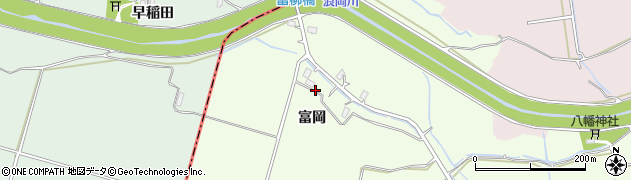 青森県青森市浪岡大字下十川（富岡）周辺の地図
