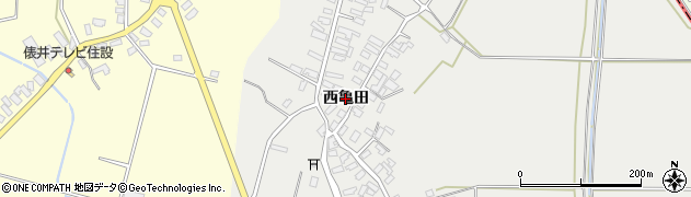青森県藤崎町（南津軽郡）柏木堰（西亀田）周辺の地図