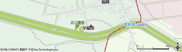 青森県藤崎町（南津軽郡）富柳（早稲田）周辺の地図