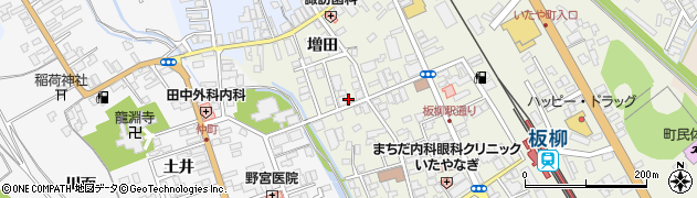 青森県北津軽郡板柳町福野田増田64周辺の地図