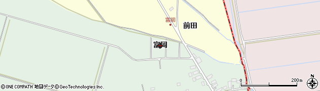青森県藤崎町（南津軽郡）富柳（富岡）周辺の地図