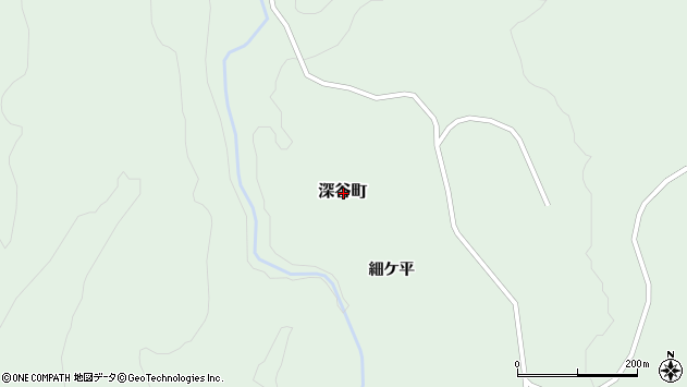〒038-2721 青森県西津軽郡鰺ヶ沢町深谷町の地図