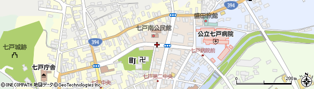 七戸公民館周辺の地図
