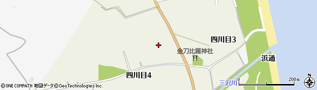 青森県三沢市四川目周辺の地図