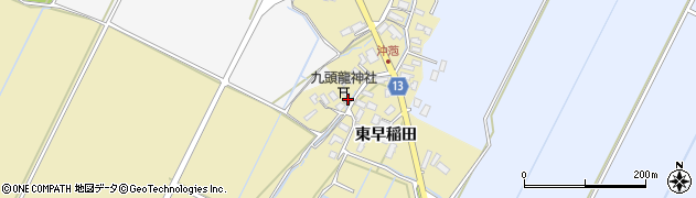 青森県青森市浪岡大字女鹿沢（東早稲田）周辺の地図