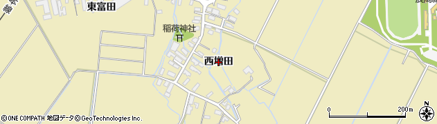 青森県青森市浪岡大字女鹿沢（西増田）周辺の地図