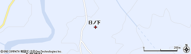 青森県西津軽郡鰺ヶ沢町芦萢町日ノ下周辺の地図