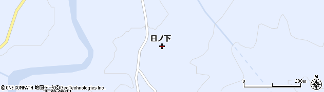 青森県鰺ヶ沢町（西津軽郡）芦萢町（日ノ下）周辺の地図