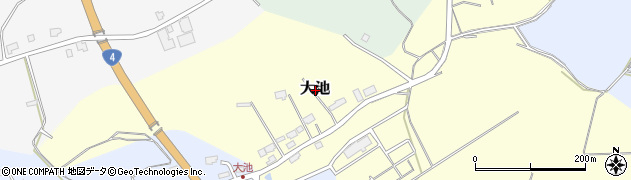 青森県七戸町（上北郡）大池周辺の地図