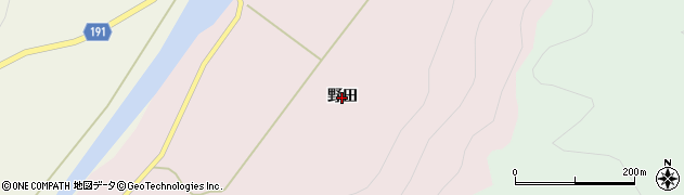 青森県鰺ヶ沢町（西津軽郡）小森町（野田）周辺の地図