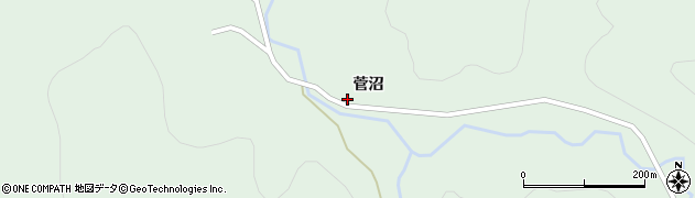 青森県西津軽郡鰺ヶ沢町深谷町菅沼33周辺の地図