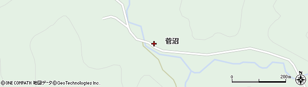 青森県西津軽郡鰺ヶ沢町深谷町菅沼34周辺の地図