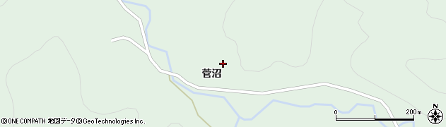 青森県西津軽郡鰺ヶ沢町深谷町菅沼周辺の地図
