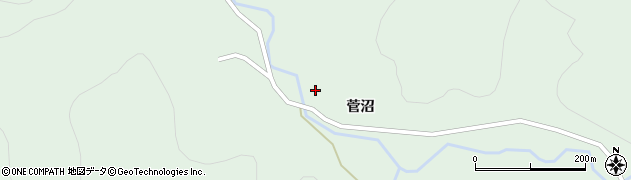 青森県西津軽郡鰺ヶ沢町深谷町菅沼35周辺の地図