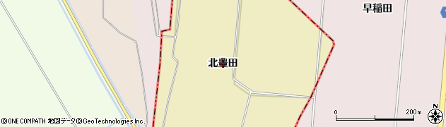 青森県藤崎町（南津軽郡）下俵舛（北豊田）周辺の地図