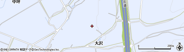 青森県青森市浪岡大字北中野大沢周辺の地図