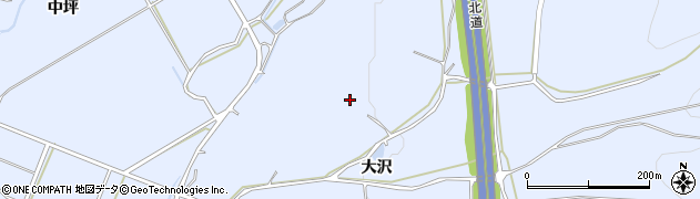 青森県青森市浪岡大字北中野（大沢）周辺の地図