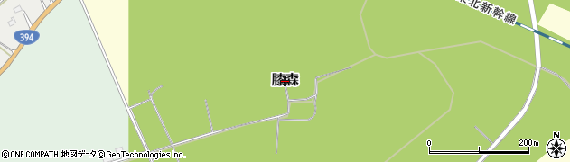 青森県七戸町（上北郡）膝森周辺の地図