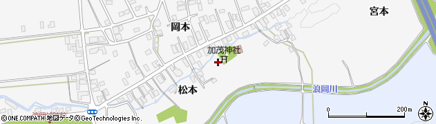 青森県青森市浪岡大字五本松松本周辺の地図