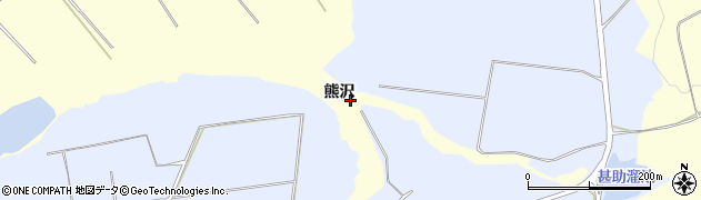 青森県青森市浪岡大字吉野田（熊沢）周辺の地図