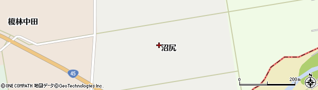 青森県七戸町（上北郡）沼尻周辺の地図