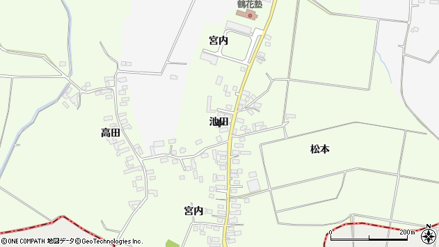 〒038-3524 青森県北津軽郡鶴田町境の地図