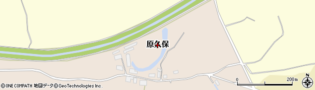 青森県七戸町（上北郡）原久保周辺の地図