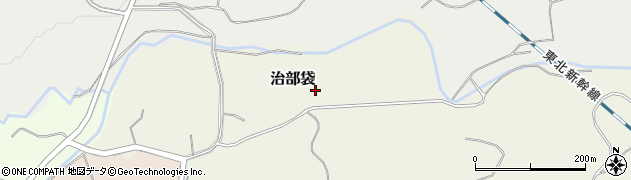 青森県七戸町（上北郡）治部袋周辺の地図
