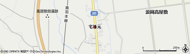 青森県青森市浪岡大字高屋敷（宅社元）周辺の地図