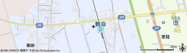 青森県鶴田町（北津軽郡）鶴泊（梅林）周辺の地図