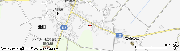 青森県鶴田町（北津軽郡）胡桃舘（蓮沼）周辺の地図