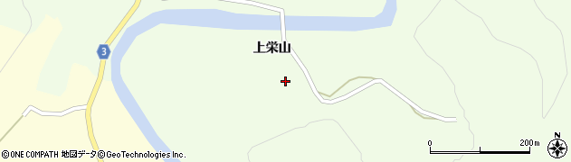 青森県西津軽郡鰺ヶ沢町中村町上栄山周辺の地図