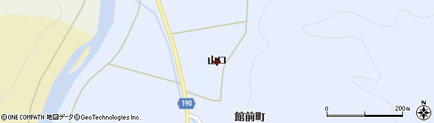 青森県鰺ヶ沢町（西津軽郡）館前町（山口）周辺の地図
