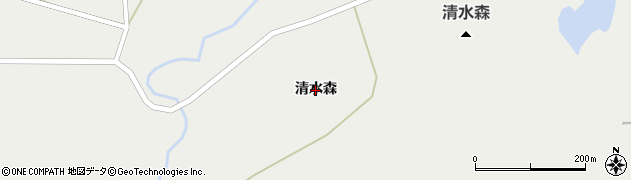 青森県弘前市十面沢（清水森）周辺の地図